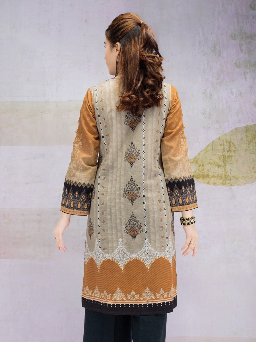 edenrobe Talaash Embroidered Khaddar Shirt EWU21V8-21708