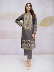 edenrobe Talaash Embroidered Khaddar Shirt EWU21V8-21711