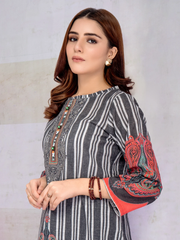 edenrobe Women Unstitched Shades Of Winter EWU21V8-21712 - Black - 1 Piece - FaisalFabrics.pk