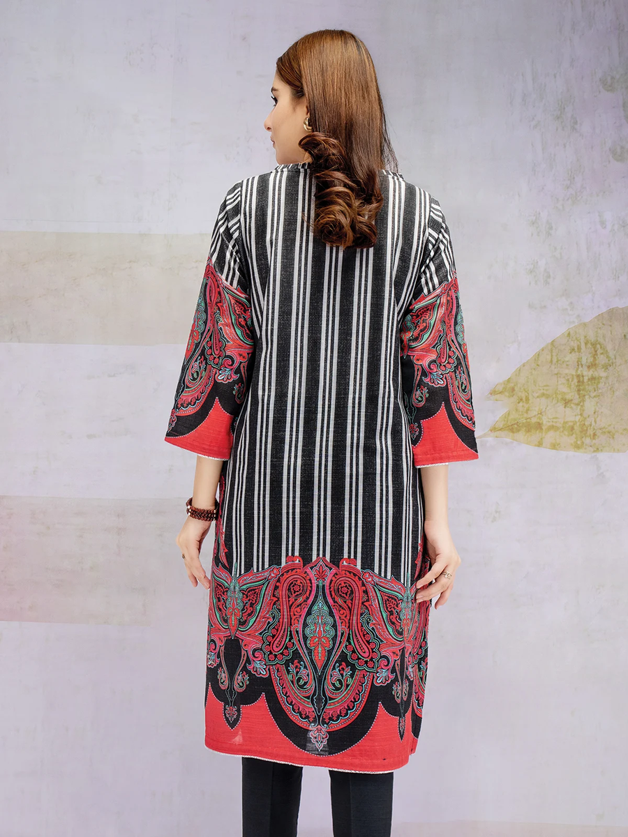 edenrobe Women Unstitched Shades Of Winter EWU21V8-21712 - Black - 1 Piece - FaisalFabrics.pk