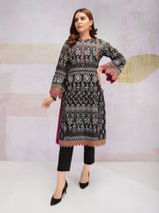edenrobe Women Unstitched Shades Of Winter EWU21V8-21715 - Black - 1 Piece - FaisalFabrics.pk