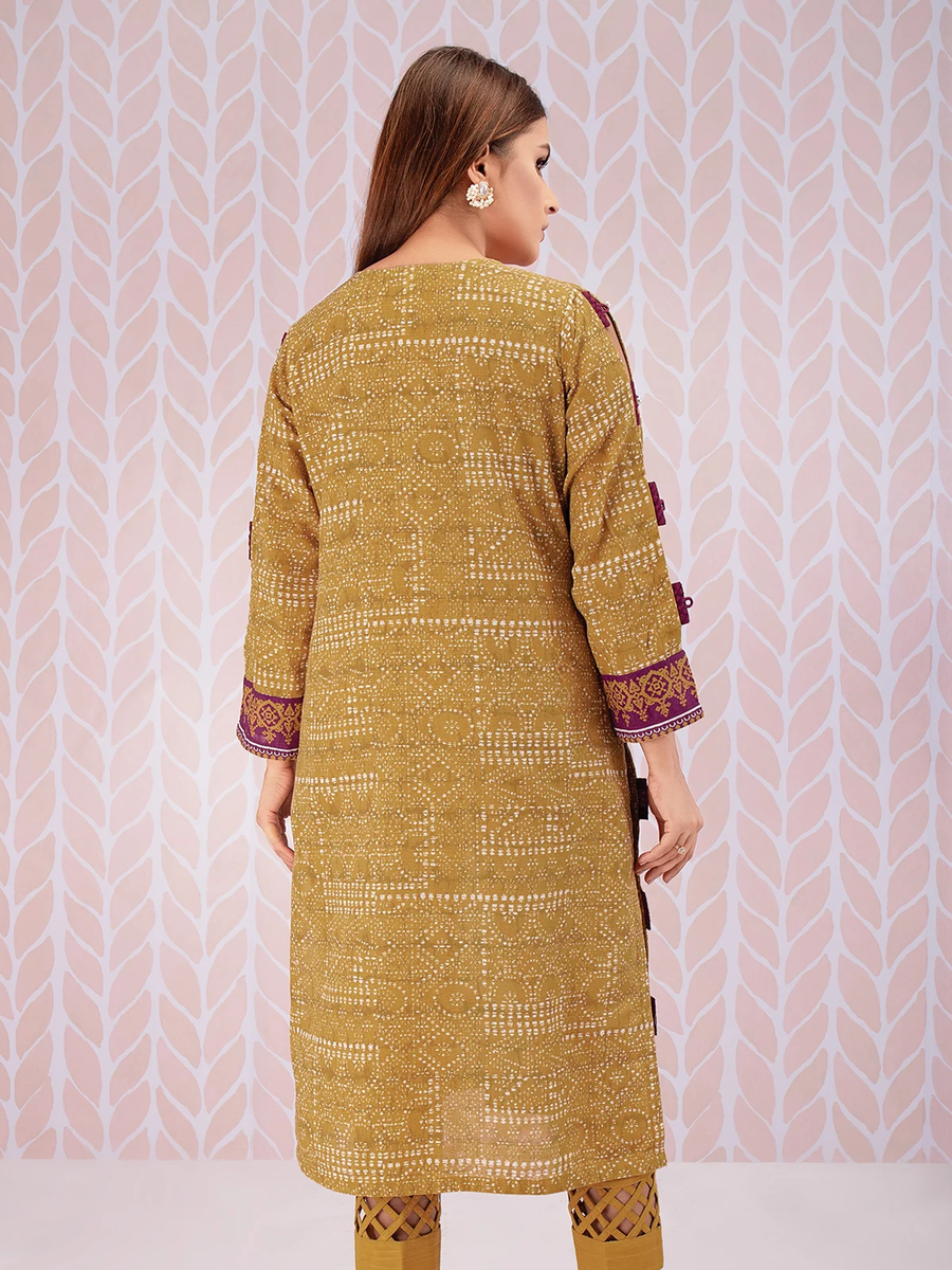edenrobe Shades of Winter Embroidered Khaddar 1pc Shirt EWU21V8-21717 - FaisalFabrics.pk