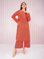 edenrobe Shades of Winter Embroidered Khaddar 1pc Shirt EWU21V8-21718 - FaisalFabrics.pk
