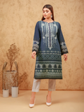 edenrobe Shades of Winter Embroidered Cotton Satin 1pc Shirt EWU21V8-21724