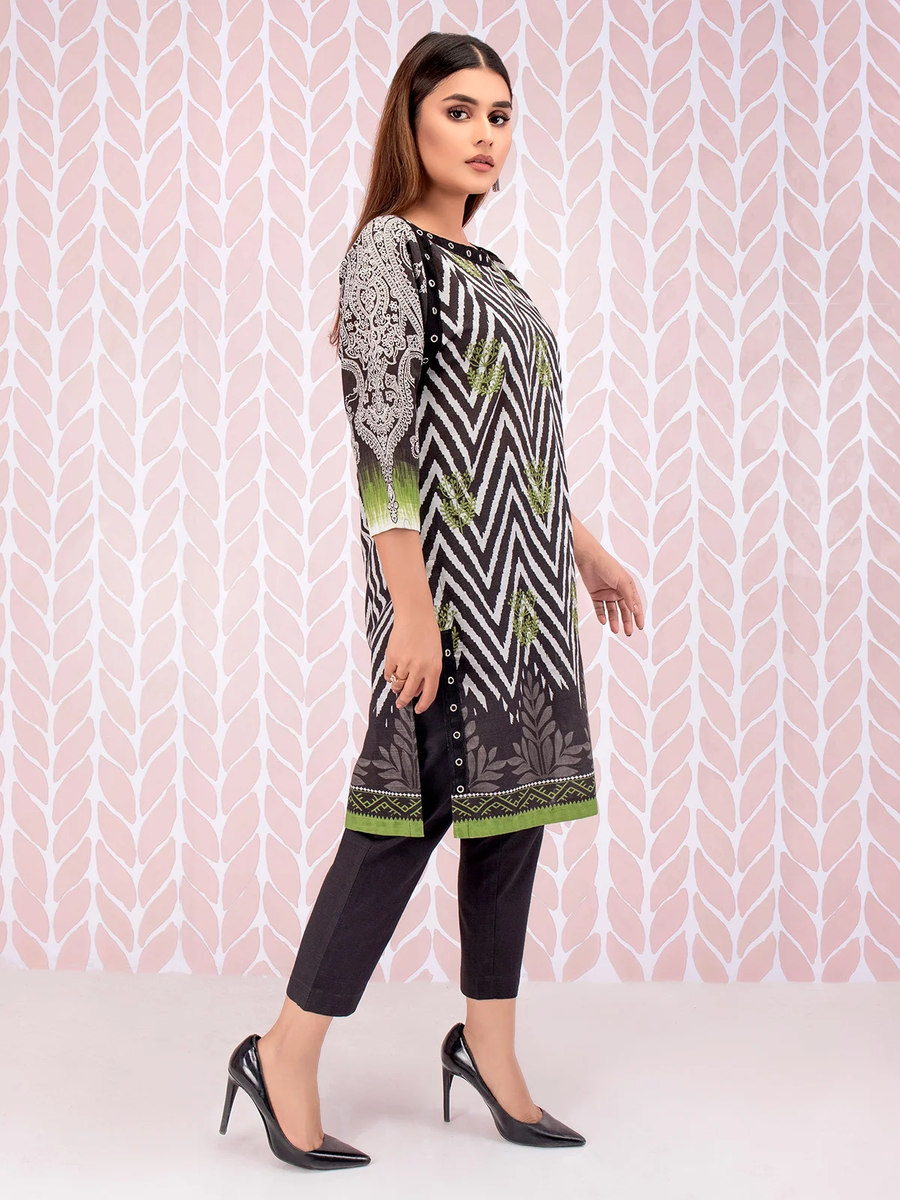 edenrobe Shades of Winter Embroidered Cotton Satin 1pc Shirt EWU21V8-21725 - FaisalFabrics.pk