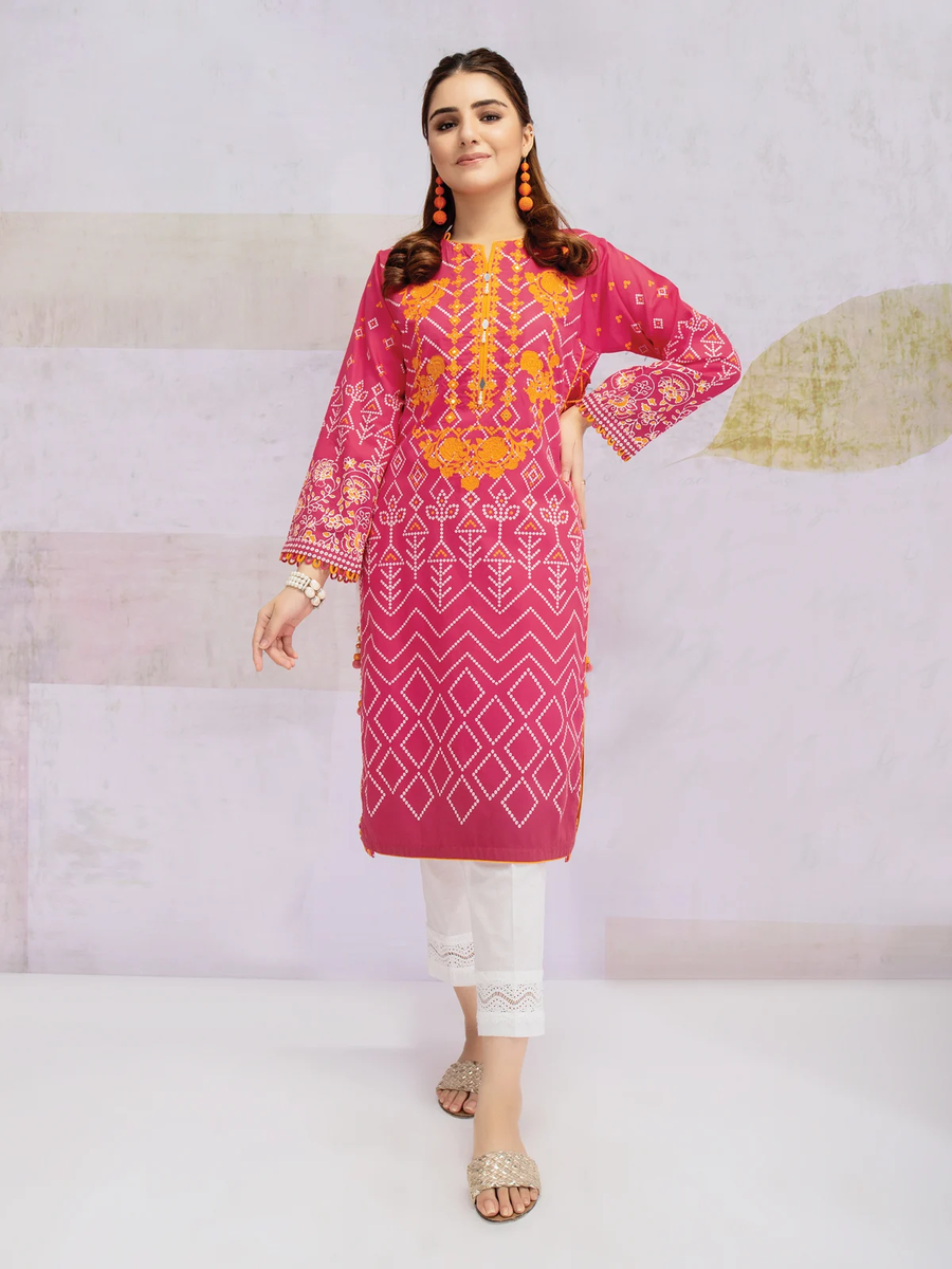 edenrobe Women Unstitched Shades Of Winter EWU21V8-21726 - Pink - 1 Piece - FaisalFabrics.pk