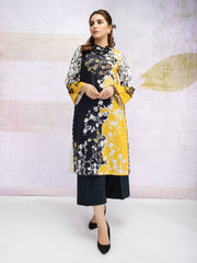 edenrobe Women Unstitched Shades Of Winter EWU21V8-21727 - Black - 1 Piece - FaisalFabrics.pk