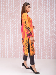 edenrobe Unstitched Shades Of Winter EWU21V8-21728 - Orange & Pink - 1 Piece