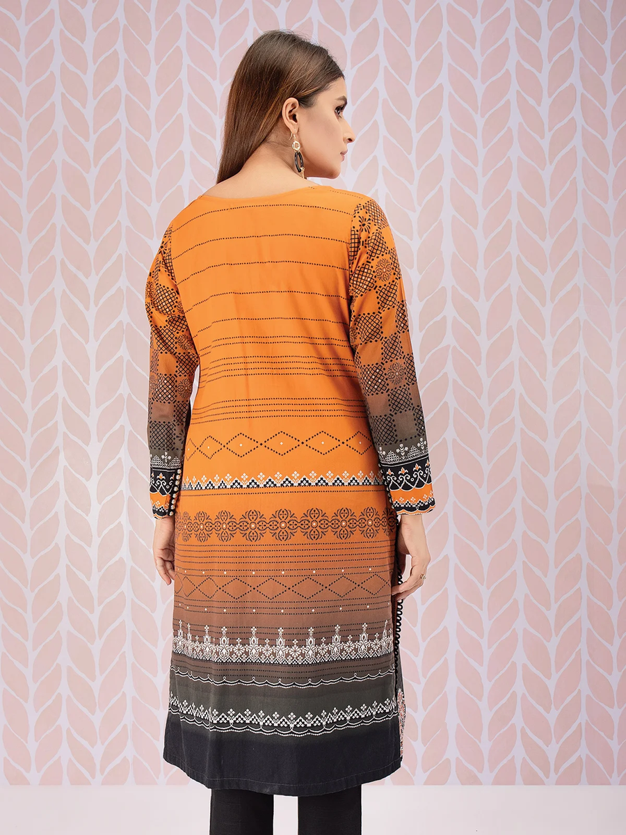 edenrobe Women Unstitched Shades Of Winter EWU21V8-21732 - Dull Orange - 1 Piece - FaisalFabrics.pk