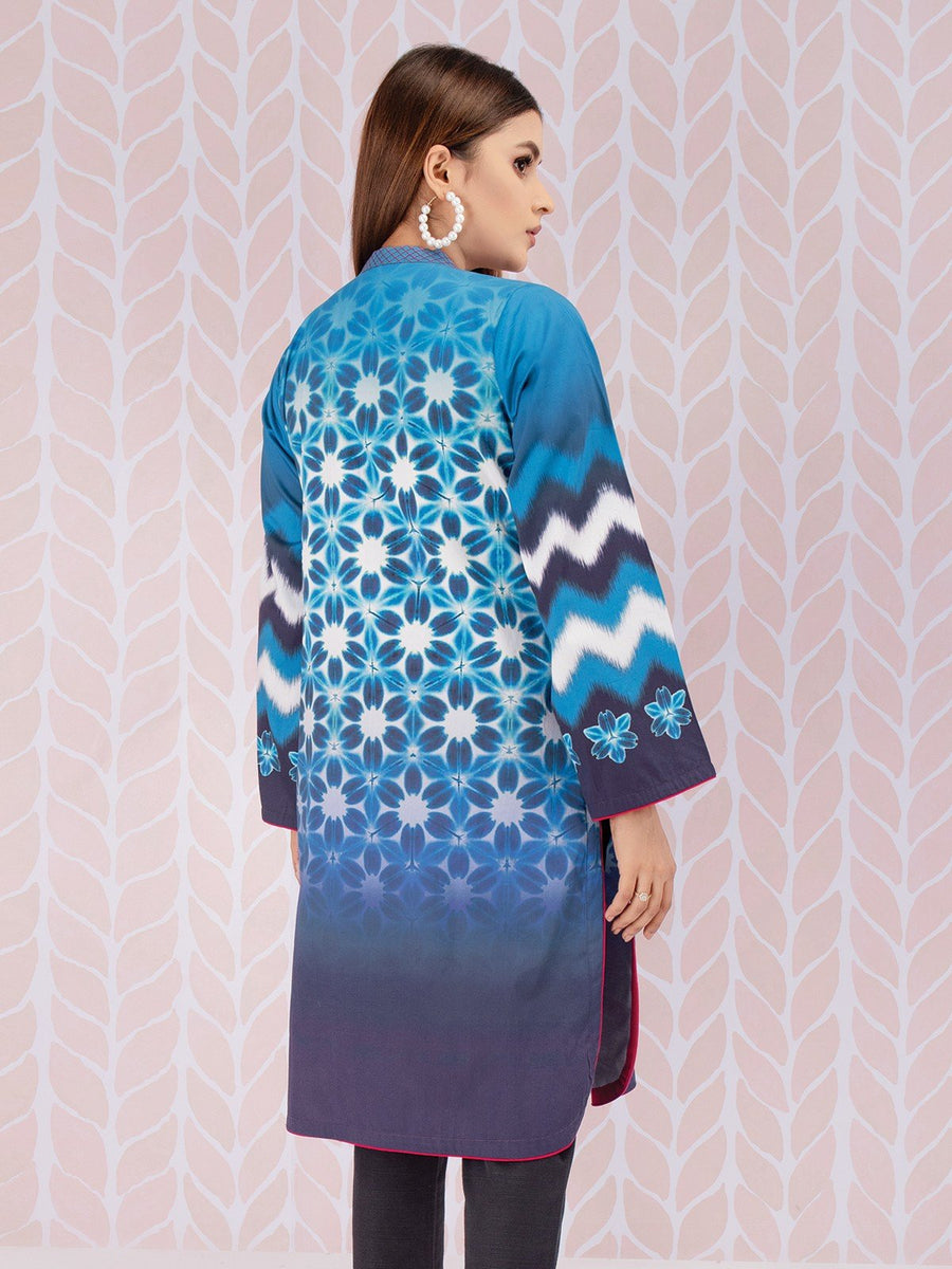 edenrobe Talaash Embroidered Cotton Satin Shirt EWU21V8-21733