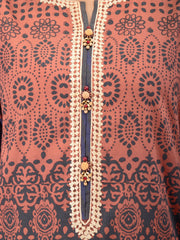 edenrobe Women Unstitched Shades Of Winter EWU21V8-21737 - Brown - 1 Piece - FaisalFabrics.pk