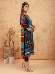 edenrobe Women Unstitched Shades Of Winter EWU21V8-21738 - Navy - 1 Piece - FaisalFabrics.pk