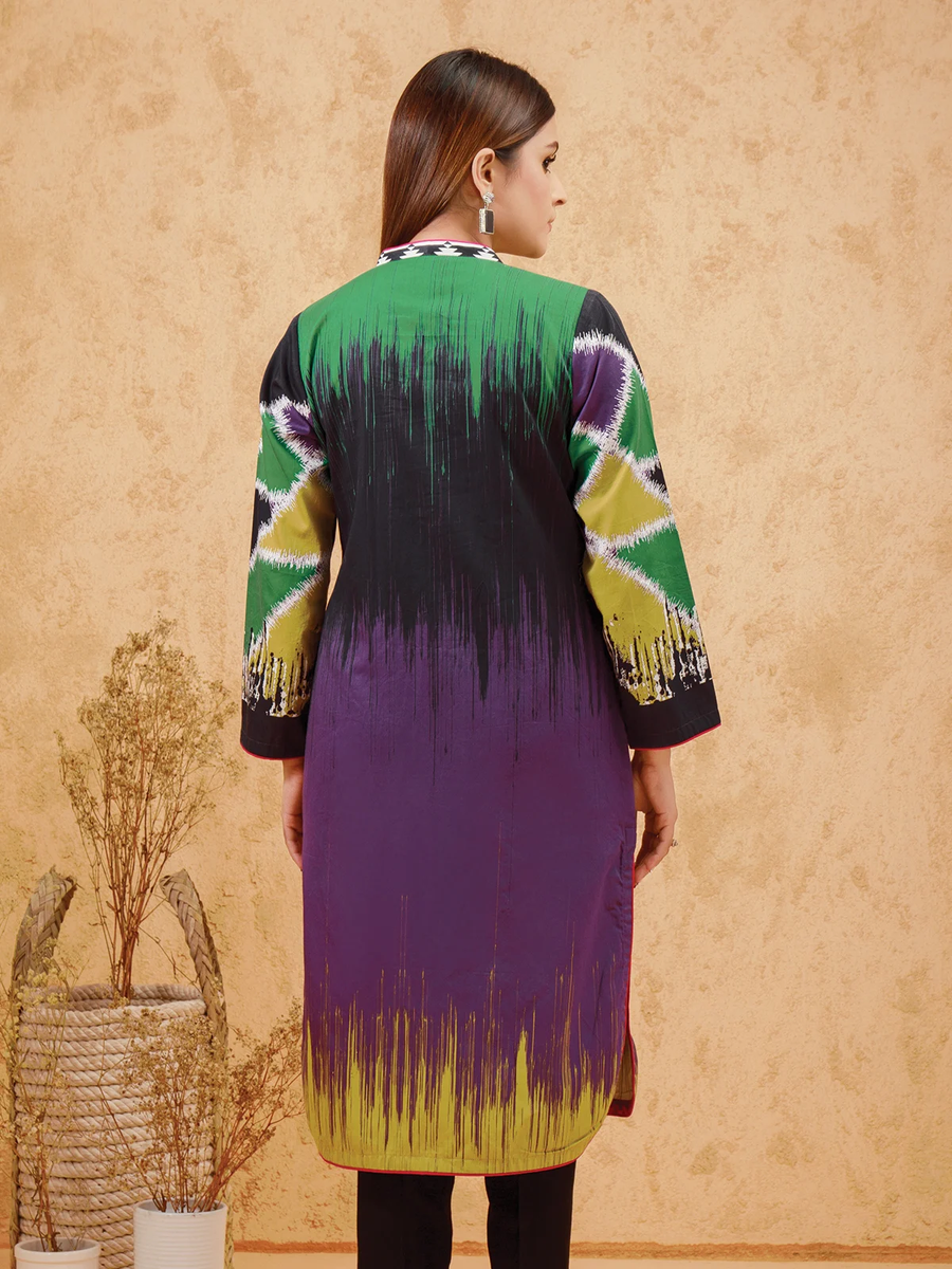edenrobe Women Unstitched Shades Of Winter EWU21V8-21739 - Purple Multi - 1 Piece - FaisalFabrics.pk