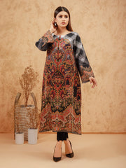edenrobe Women Unstitched Shades Of Winter EWU21V8-21740 - Black Multi - 1 Piece - FaisalFabrics.pk