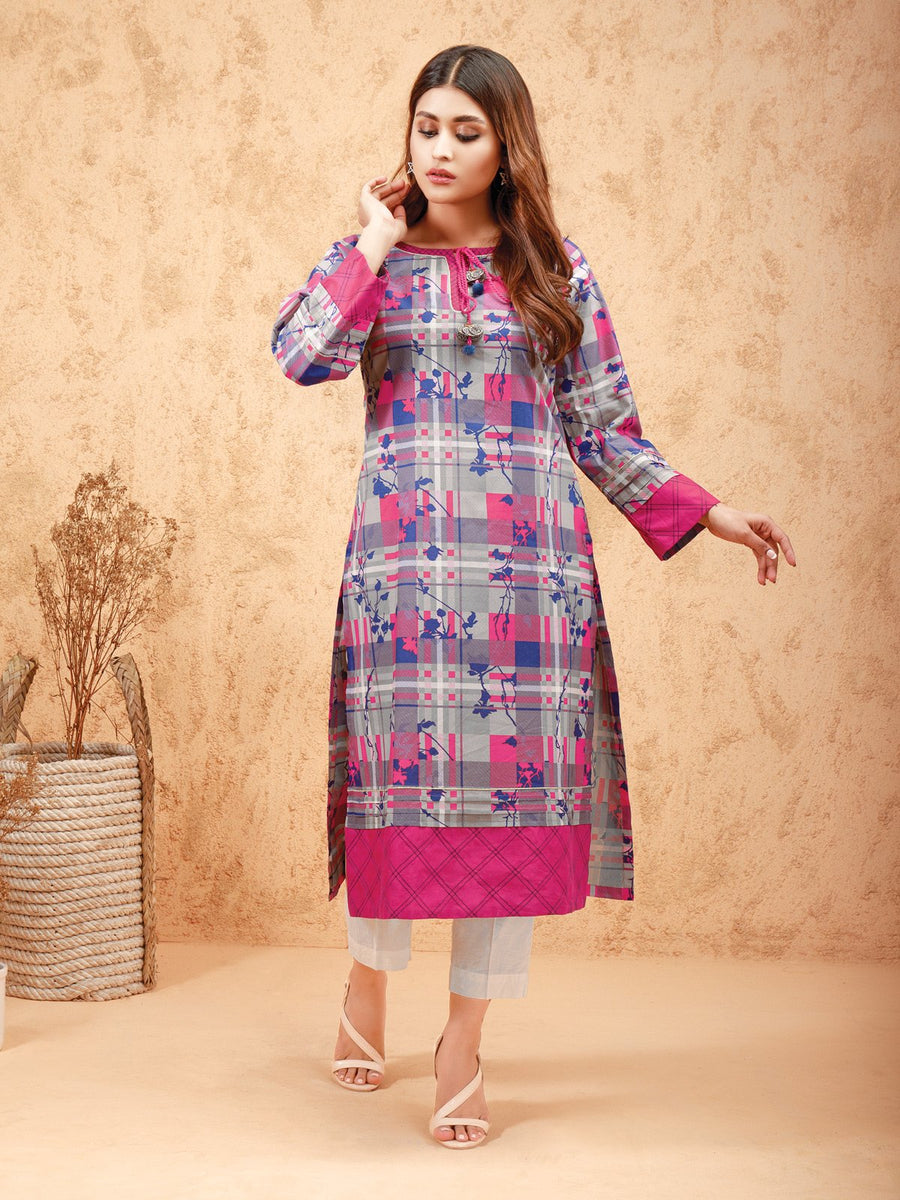 edenrobe Women Unstitched Shades Of Winter EWU21V8-21741 - Grey Multi - 1 Piece - FaisalFabrics.pk