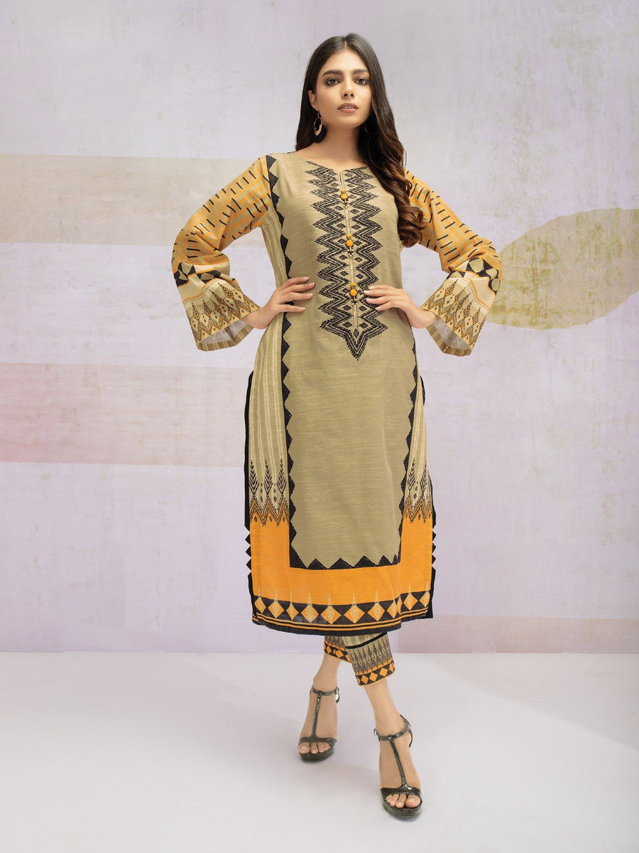 edenrobe Talaash Embroidered Khaddar 2Pc Suit EWU21V8-21757