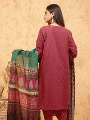 edenrobe Talaash Embroidered Khaddar 3Pc Suit EWU21V8-21763