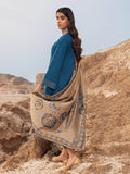 edenrobe Womens Unstitched Orhni Marina EWU21V8-21801 - Turquoise - 3 Piece - FaisalFabrics.pk