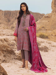edenrobe Womens Unstitched Orhni Marina EWU21V8-21803 - Brown - 3 Piece - FaisalFabrics.pk