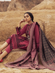 edenrobe Womens Unstitched Orhni Marina EWU21V8-21806 - Maroon - 3 Piece - FaisalFabrics.pk