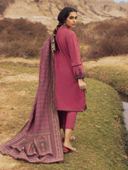 edenrobe Womens Unstitched Orhni Marina EWU21V8-21806 - Maroon - 3 Piece - FaisalFabrics.pk