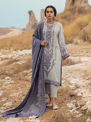 edenrobe Womens Unstitched Orhni Marina EWU21V8-21807 - Light Grey - 3 Piece - FaisalFabrics.pk