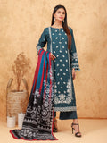 edenrobe Womens Unstitched Orhni Cotail EWU21V8-21810 - Teal - 3 Piece - FaisalFabrics.pk