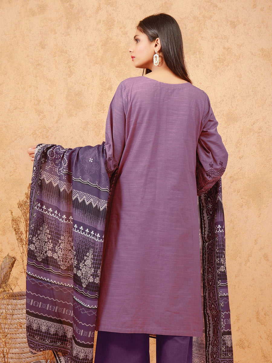 edenrobe Talaash Embroidered Cotail 3Pc Suit EWU21V8-21815