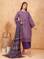 edenrobe Talaash Embroidered Cotail 3Pc Suit EWU21V8-21815