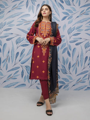 edenrobe Talaash Embroidered Cotail 3Pc Suit EWU21V8-21816