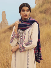edenrobe Womens Unstitched Orhni Crepe EWU21V8-21820 - Beige - 3 Piece - FaisalFabrics.pk