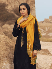 edenrobe Womens Unstitched Orhni Crepe EWU21V8-21821 - Black - 3 Piece - FaisalFabrics.pk