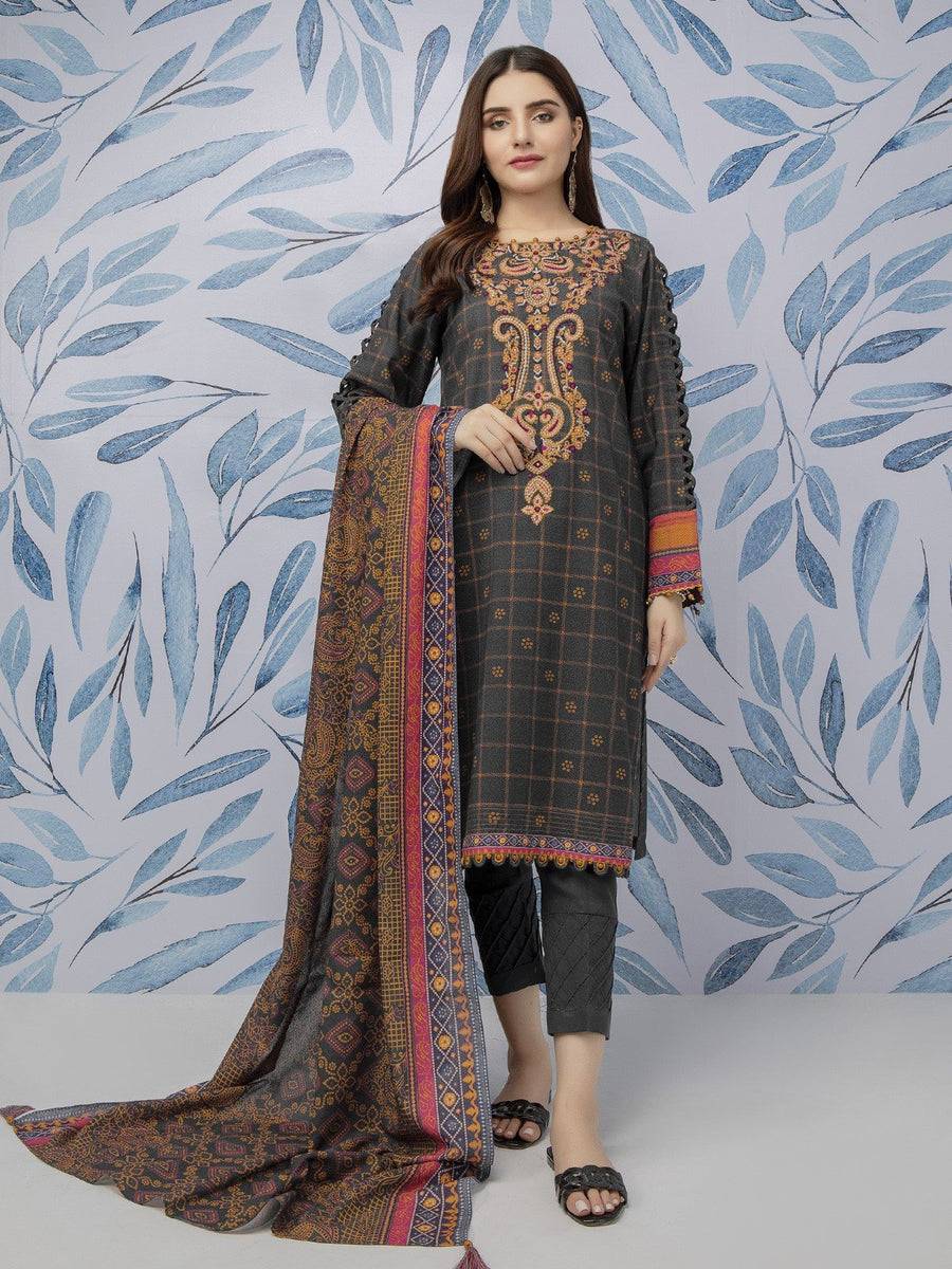 edenrobe Talaash Embroidered Marina 3Pc Suit EWU21V8-21825