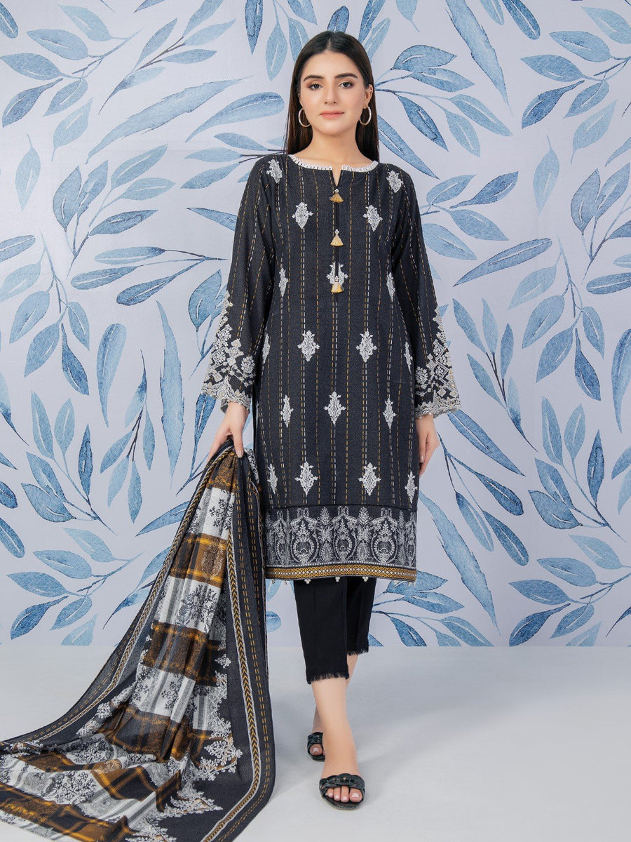 edenrobe Talaash Embroidered Marina 3Pc Suit EWU21V8-21826