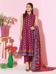 edenrobe EWU22A1-20722 - Maroon - 3 Piece