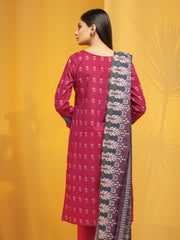 edenrobe Allure Lawn EWU22A1-23023 - Fuchsia - 3 Piece