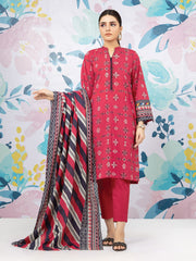 edenrobe Allure Lawn EWU22A1-23043 - Fuchsia - 3 Piece