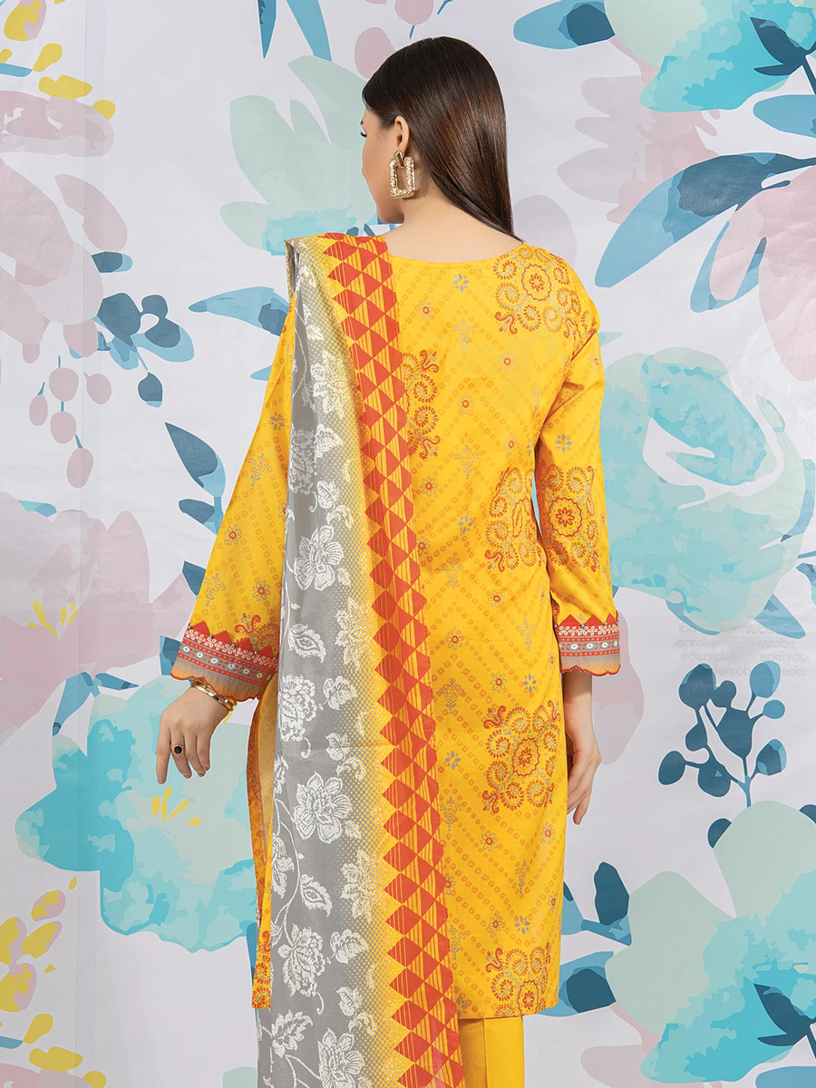 edenrobe Allure Lawn EWU22A1-23047 - Yellow - 3 Piece