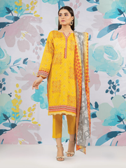edenrobe Allure Lawn EWU22A1-23047 - Yellow - 3 Piece