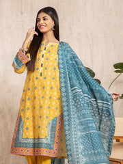 edenrobe Allure Printed Lawn Unstitched 3pc Suit EWU22A1-23070