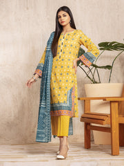 edenrobe Allure Printed Lawn Unstitched 3pc Suit EWU22A1-23070