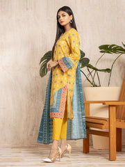edenrobe Allure Printed Lawn Unstitched 3pc Suit EWU22A1-23070