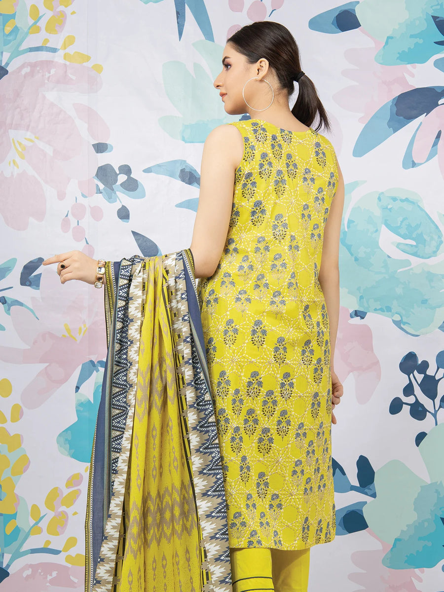edenrobe Allure Lawn EWU22A1-23073 - Yellow - 3 Piece