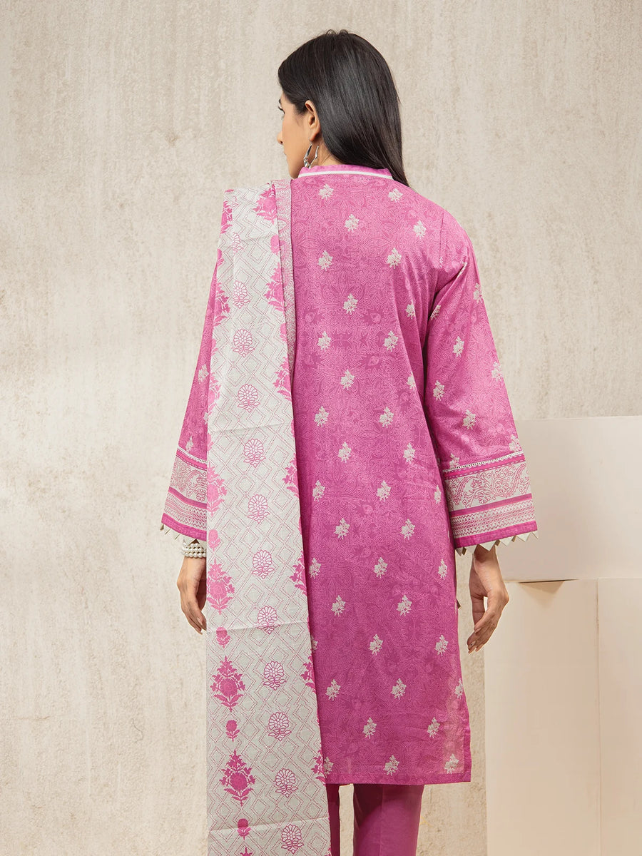edenrobe Allure Lawn EWU22A1-23077 - Pink - 3 Piece