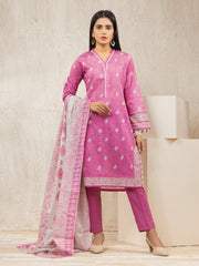 edenrobe Allure Lawn EWU22A1-23077 - Pink - 3 Piece