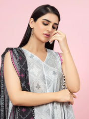 edenrobe Allure Printed Lawn Unstitched 3Pc Suit EWU22A1-23103