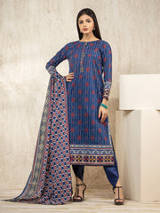 edenrobe Allure Lawn EWU22A1-23110 - Blue - 3 Piece