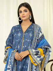 edenrobe Allure Printed Lawn Unstitched 3pc Suit EWU22A1-23117