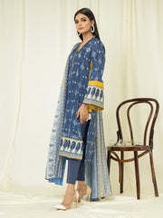 edenrobe Allure Printed Lawn Unstitched 3pc Suit EWU22A1-23117