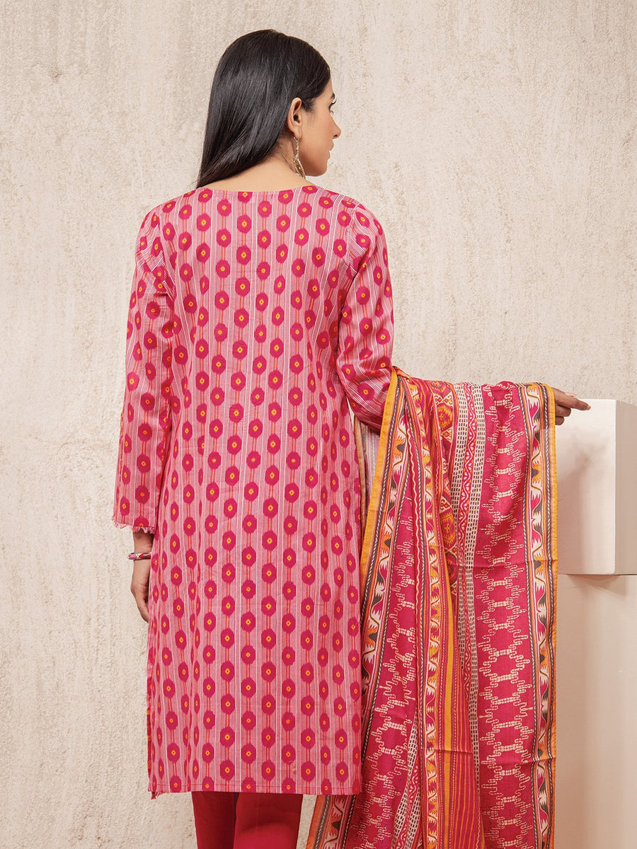 edenrobe Allure Printed Lawn Unstitched 3pc Suit EWU22A1-23152